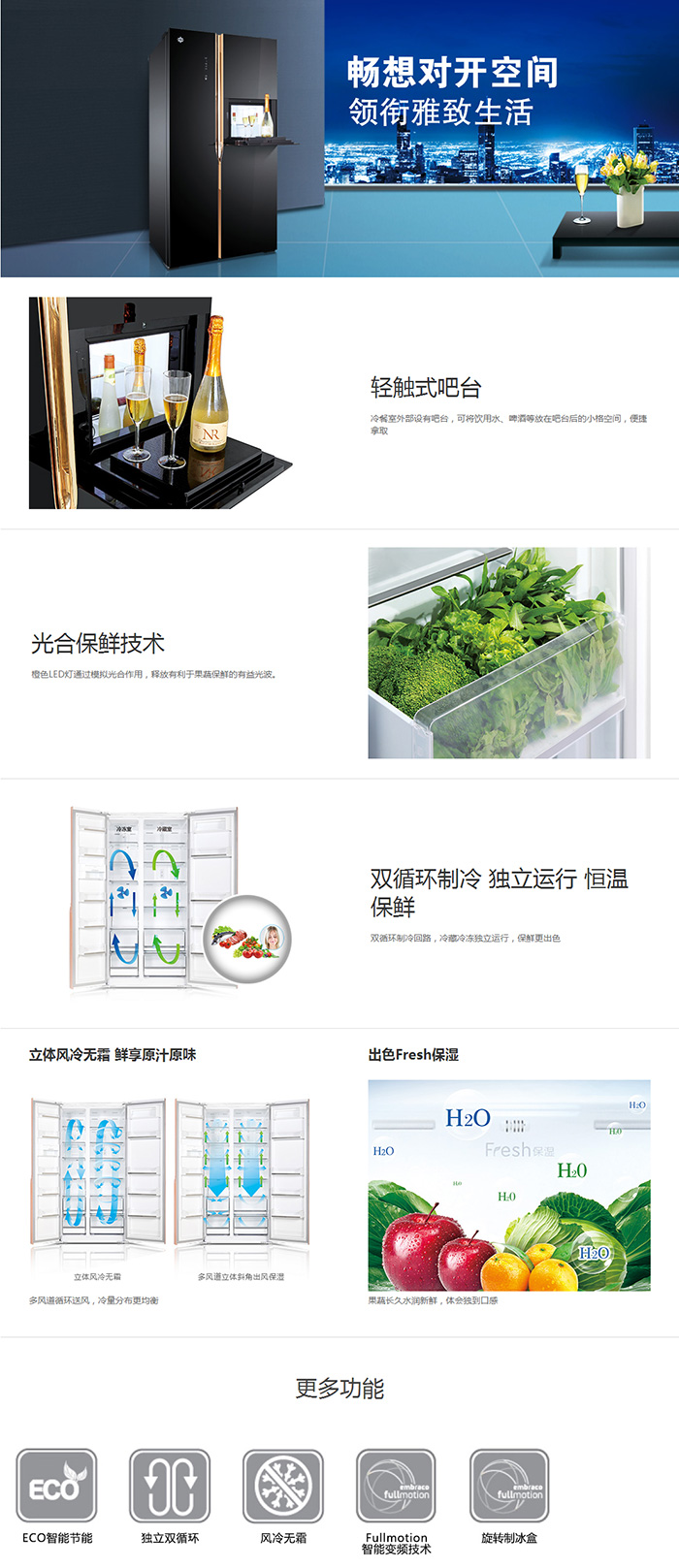 晶弘冰箱对开门系列BCD-630WPDGB说明