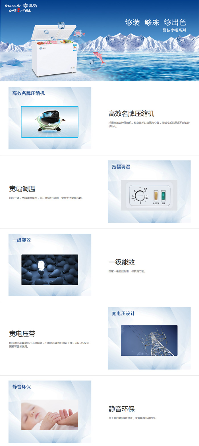 晶弘冰箱家用冰柜WCD-215D说明