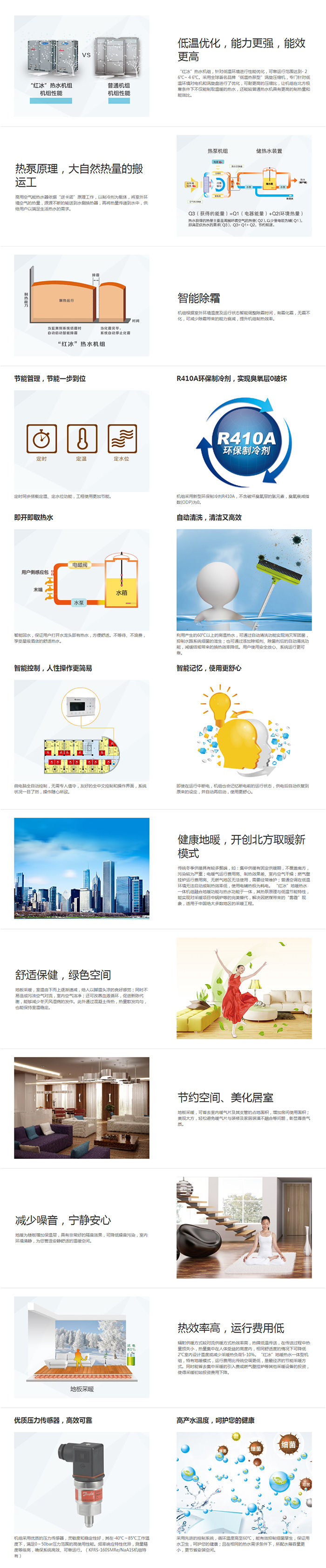 红冰空气能地暖（热水）机组说明